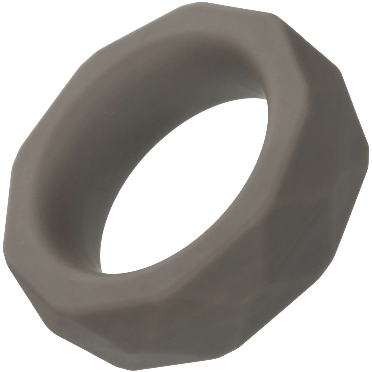 Alpha Liquid Silicone Prolong Prismatic Cock Ring By CalExotics - Gray - Image 3