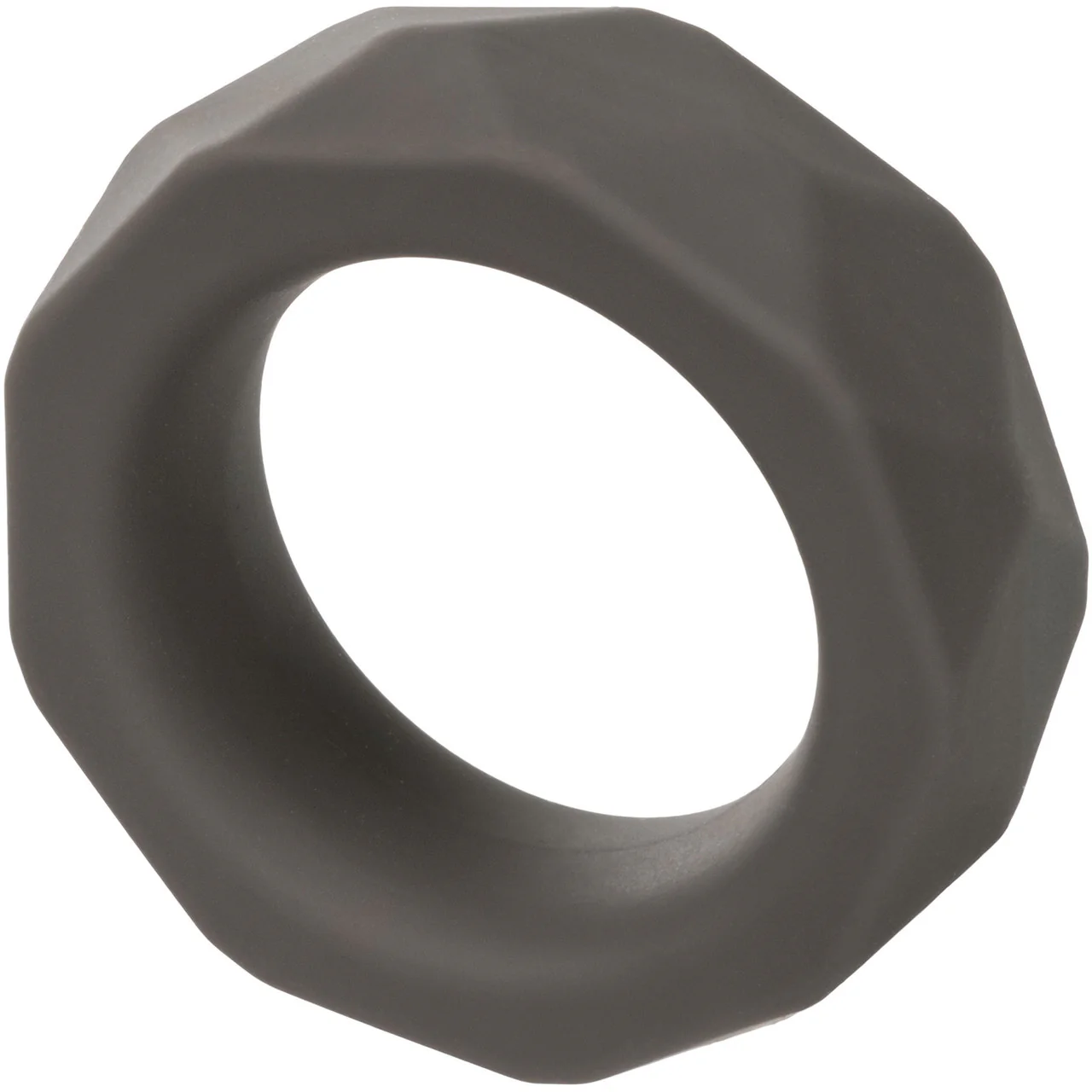 Alpha Liquid Silicone Prolong Prismatic Cock Ring By CalExotics - Gray - Image 5