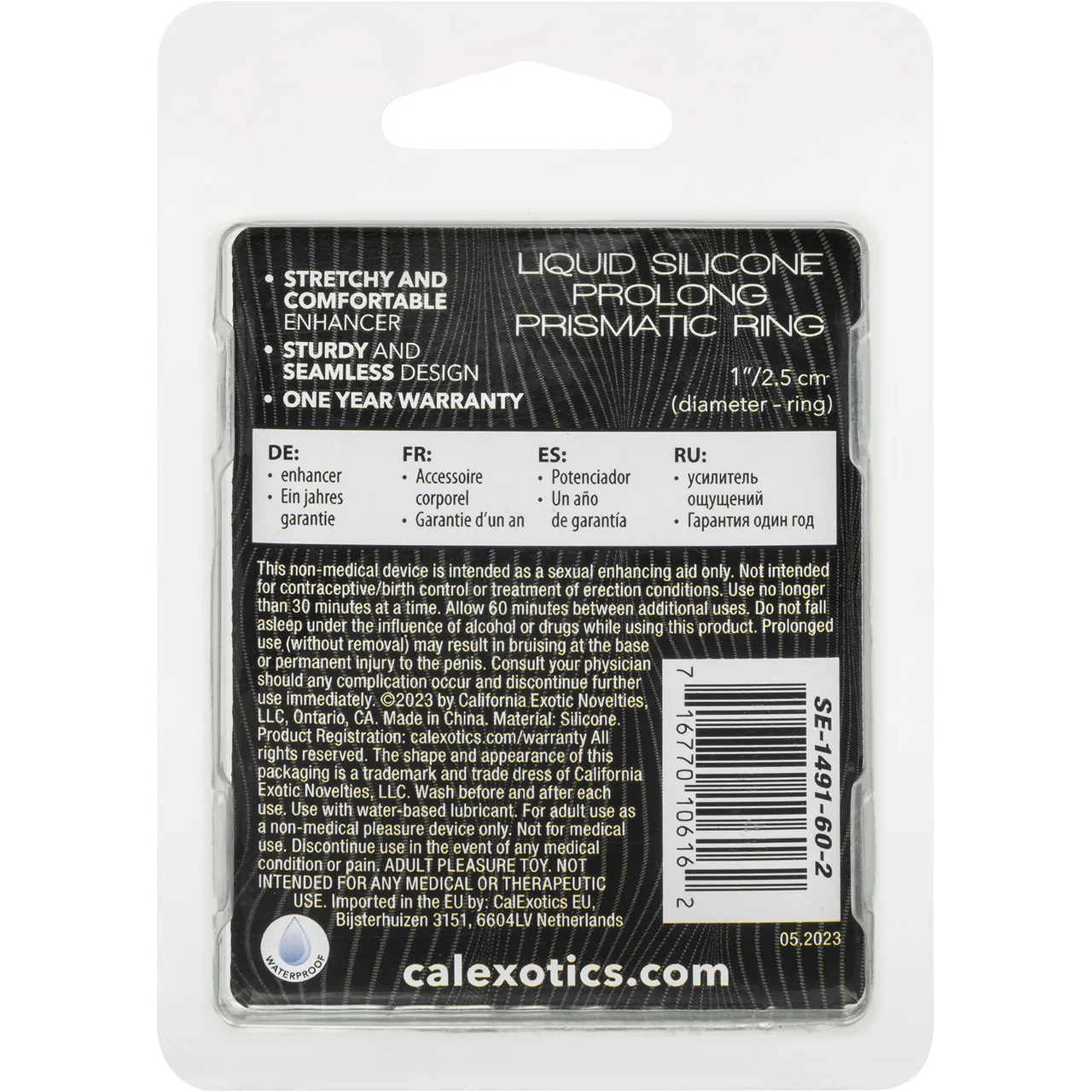 Alpha Liquid Silicone Prolong Prismatic Cock Ring By CalExotics - Gray - Image 8