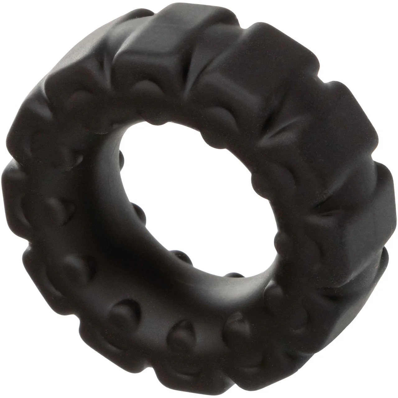 Alpha Liquid Silicone Prolong Tread Cock Ring By CalExotics - Black - Image 3