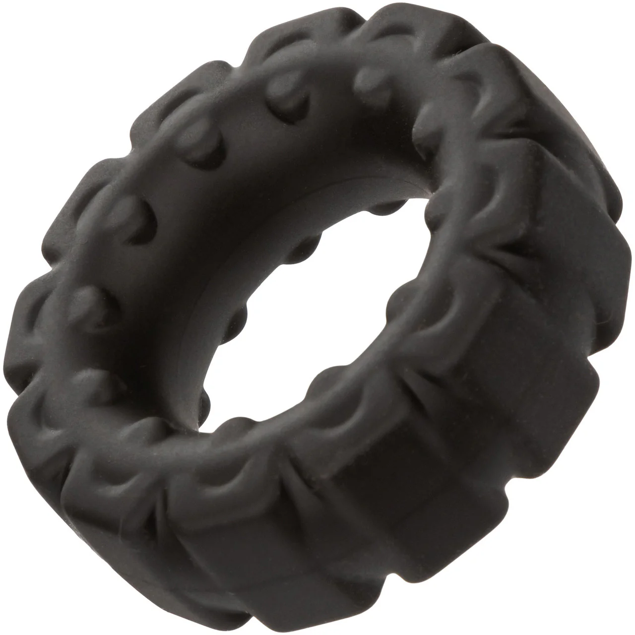 Alpha Liquid Silicone Prolong Tread Cock Ring By CalExotics - Black - Image 5