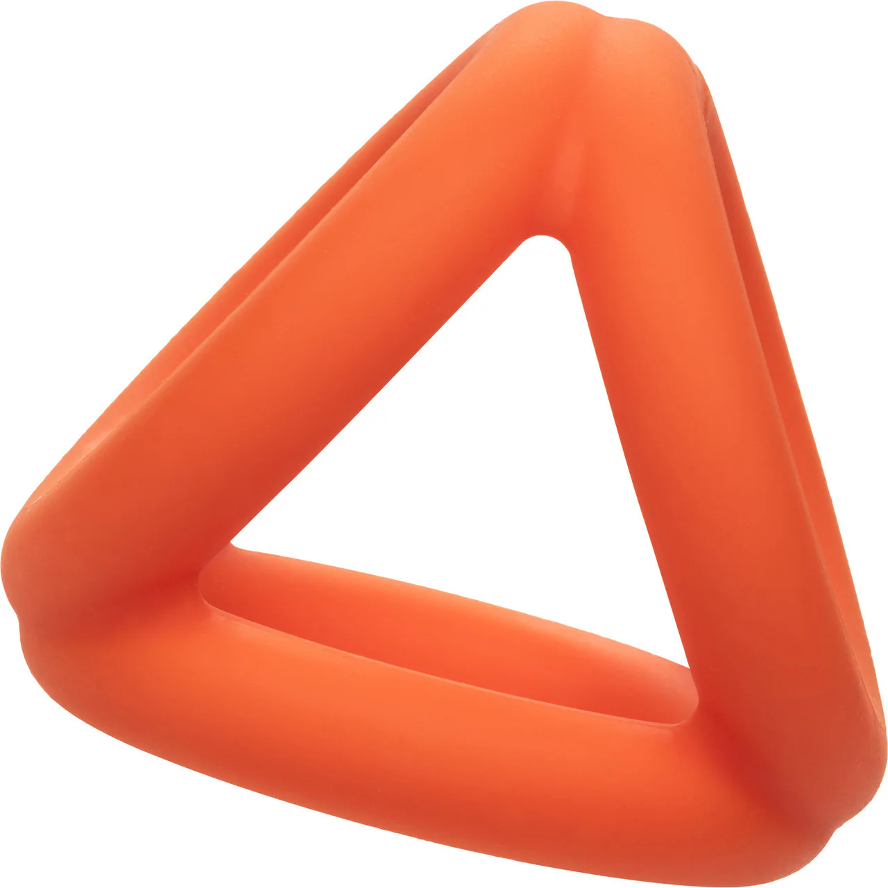Alpha Liquid Silicone Tri-Ring Cock Ring By CalExotics - Orange - Image 5