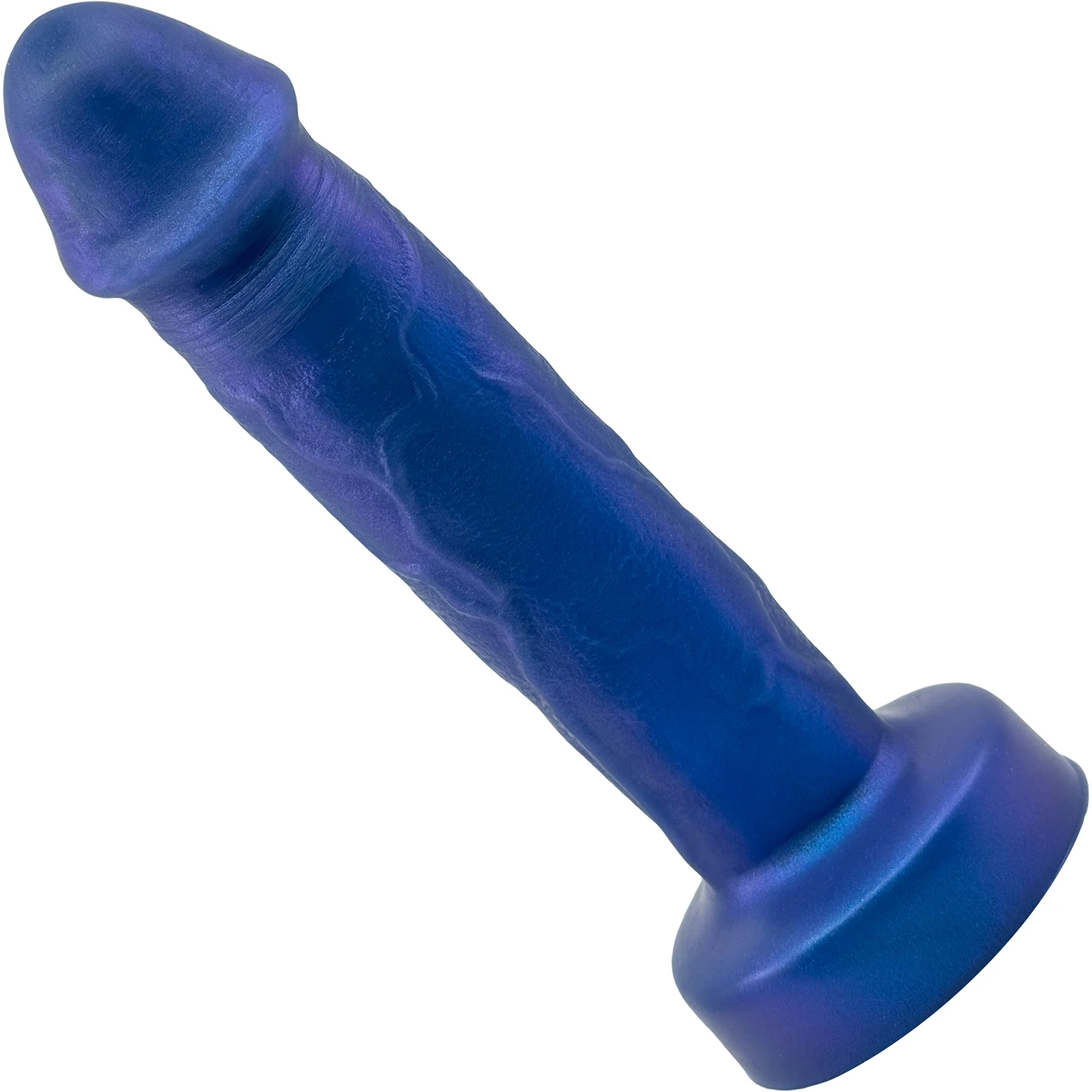 Amante Triple Density Premium 8.5" Silicone Dildo By Uberrime - Color Shift Blue - Image 4