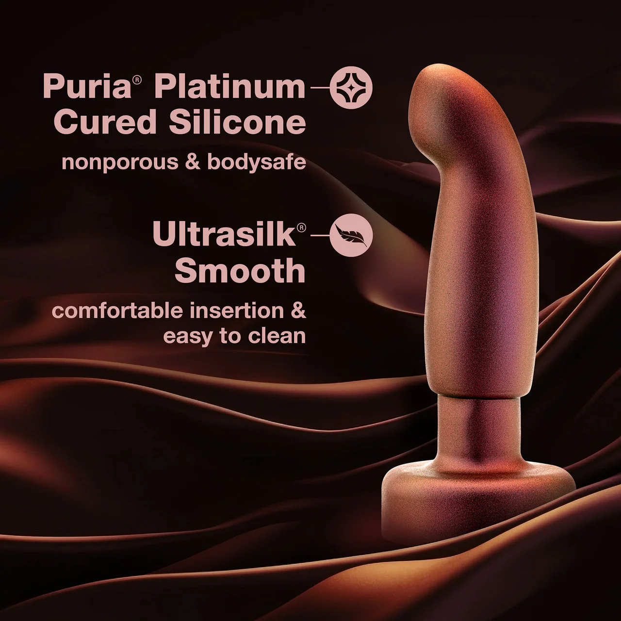 Anal Adventures Matrix Bionic Silicone Vibrating, Gyrating, Rotating Remote Butt Plug By Blush - Cosmic Copper - Image 10