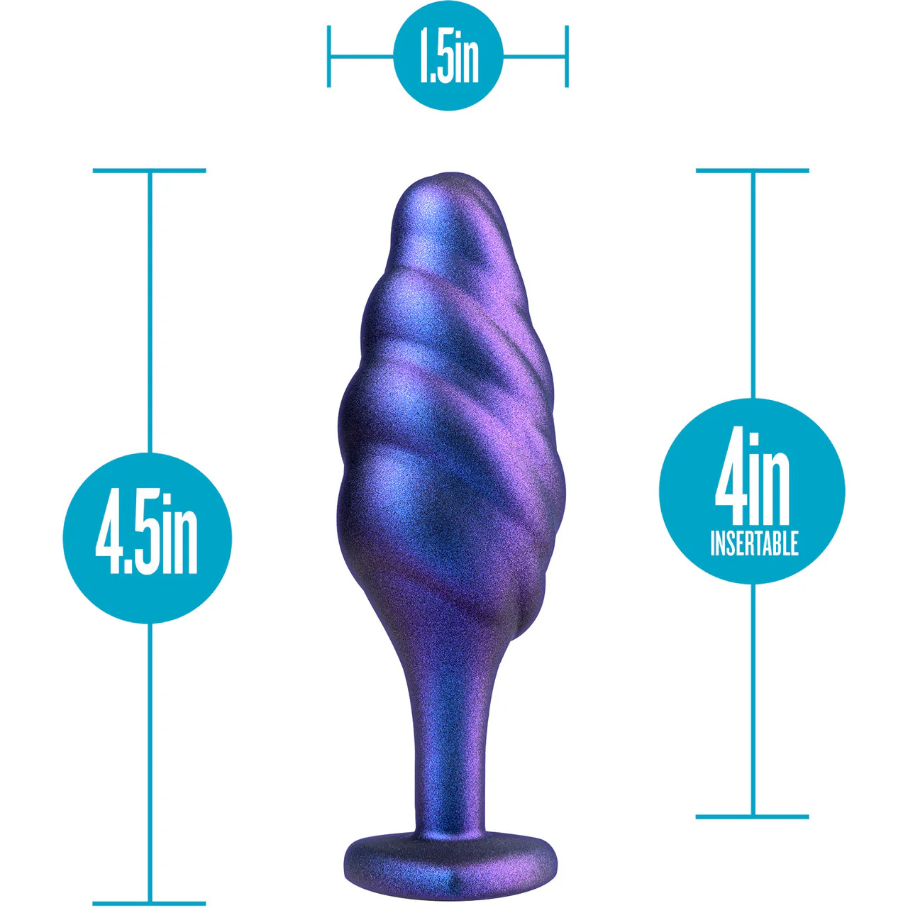 Anal Adventures Matrix Bumped Bling Silicone Butt Plug By Blush - Sapphire - Image 2