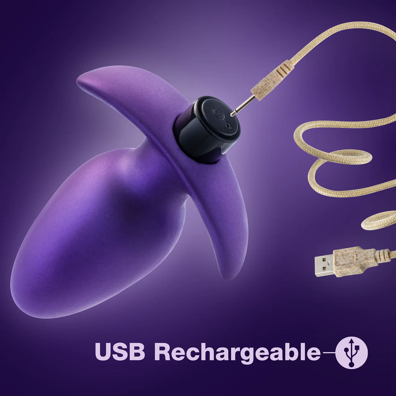 Anal Adventures Matrix Excelsior Silicone Rechargeable Vibrating Butt Plug By Blush - Astro Violet - Image 10