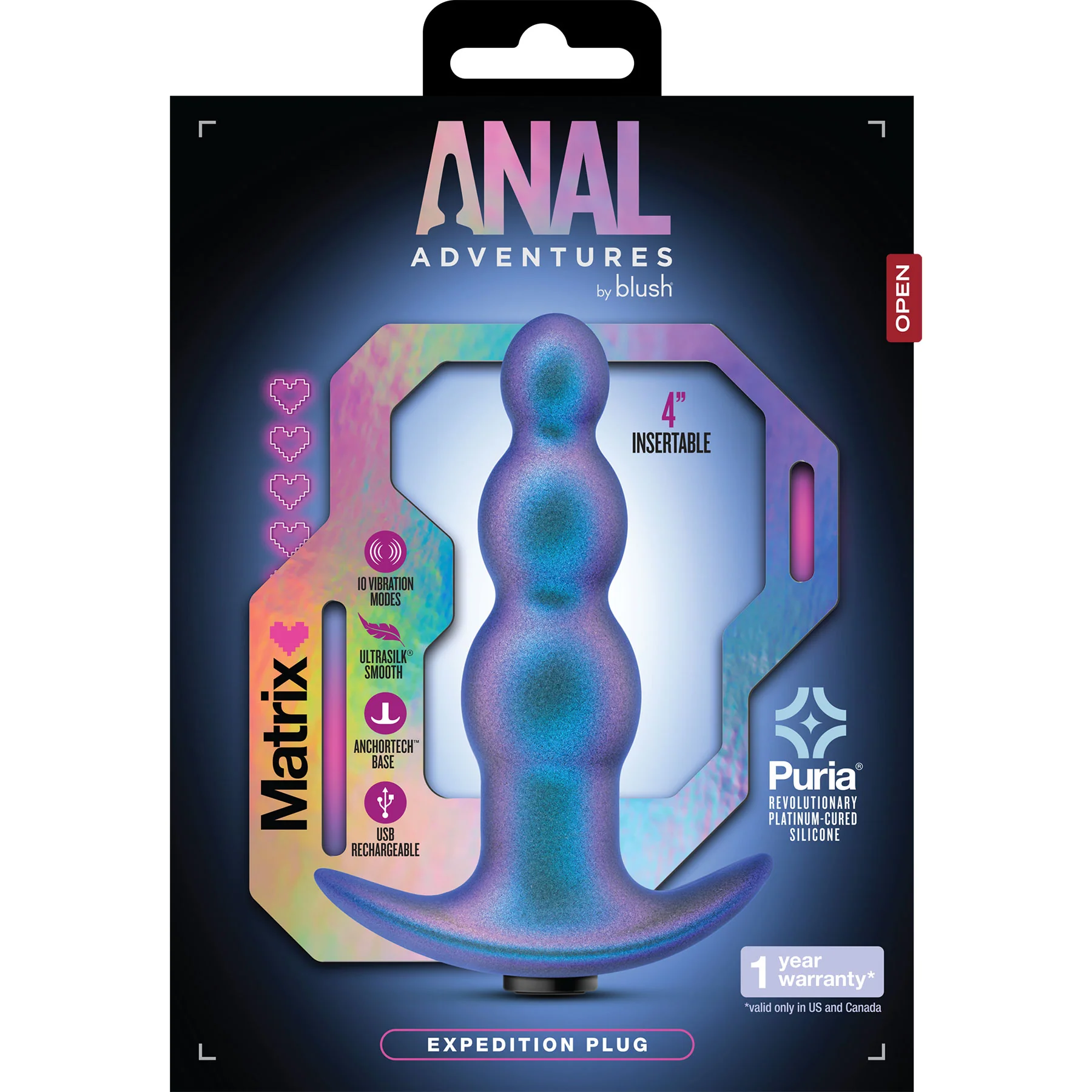 Anal Adventures Matrix Expedition Plug Vibrating Silicone Rechargeable Anal Plug By Blush - Image 13