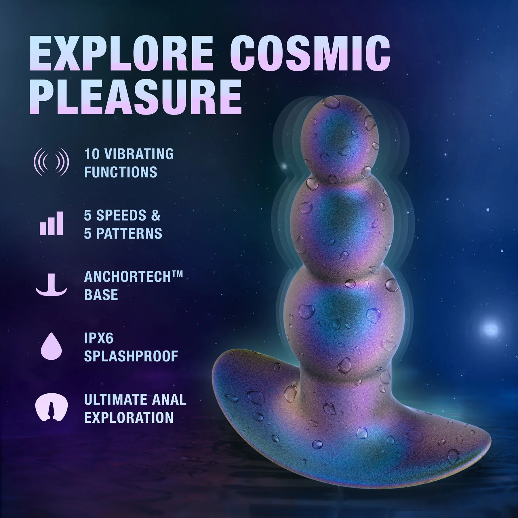 Anal Adventures Matrix Expedition Plug Vibrating Silicone Rechargeable Anal Plug By Blush - Image 2