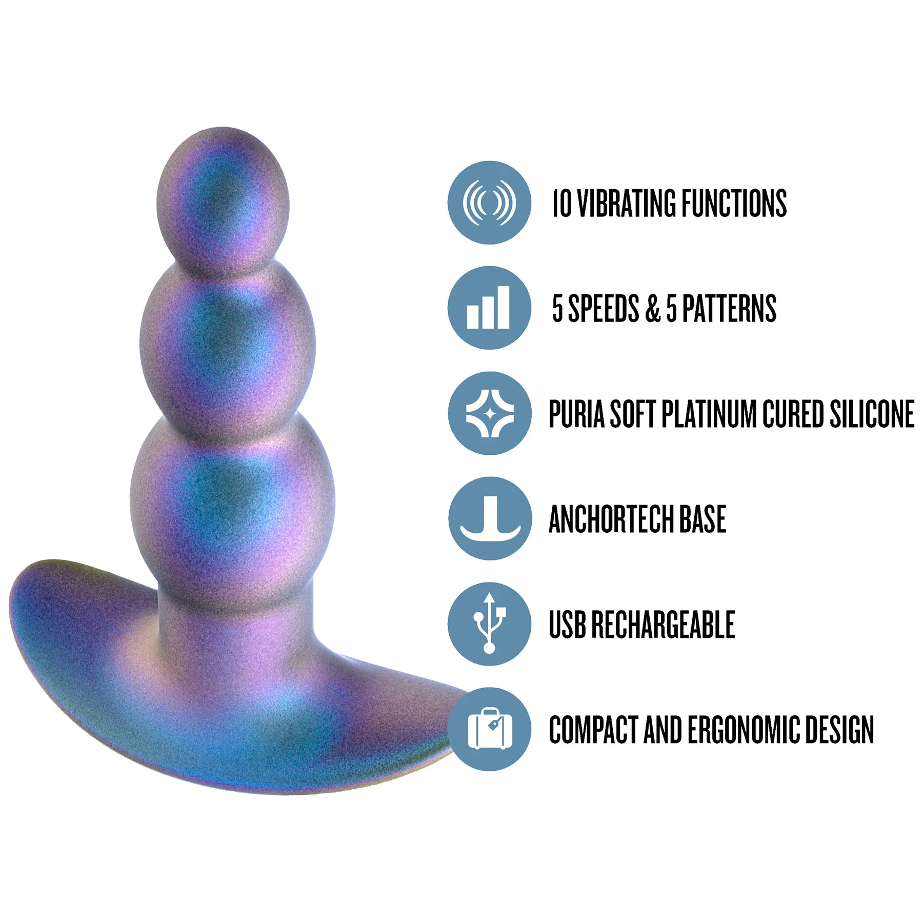 Anal Adventures Matrix Expedition Plug Vibrating Silicone Rechargeable Anal Plug By Blush - Image 9