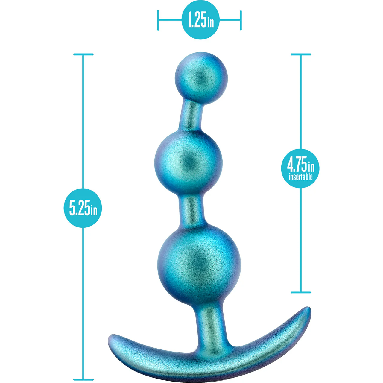 Anal Adventures Matrix Gamma Silicone Butt Plug By Blush - Neptune Teal - Image 3