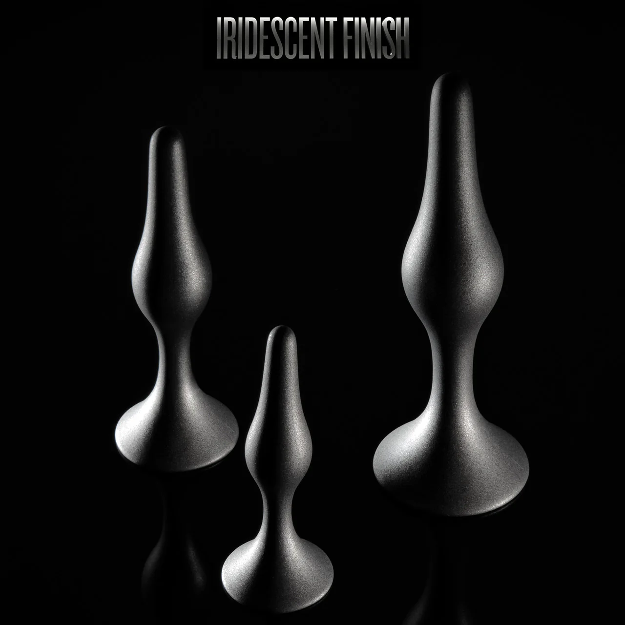 Anal Adventures Matrix Genesis 3-Piece Silicone Butt Plug Kit By Blush - Stellar Silver - Image 8