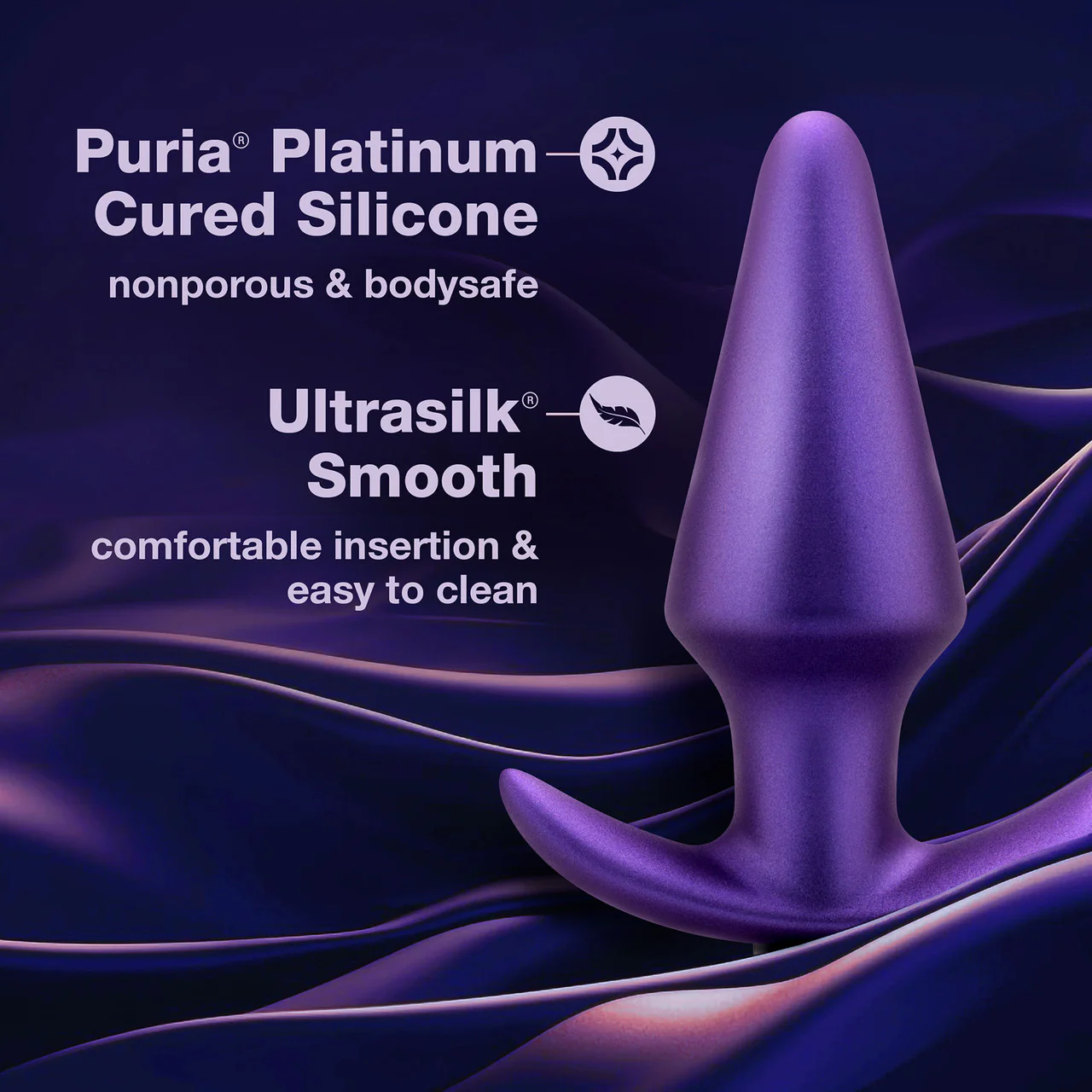 Anal Adventures Matrix Interstellar Silicone Rechargeable Vibrating Butt Plug By Blush - Astro Violet - Image 10