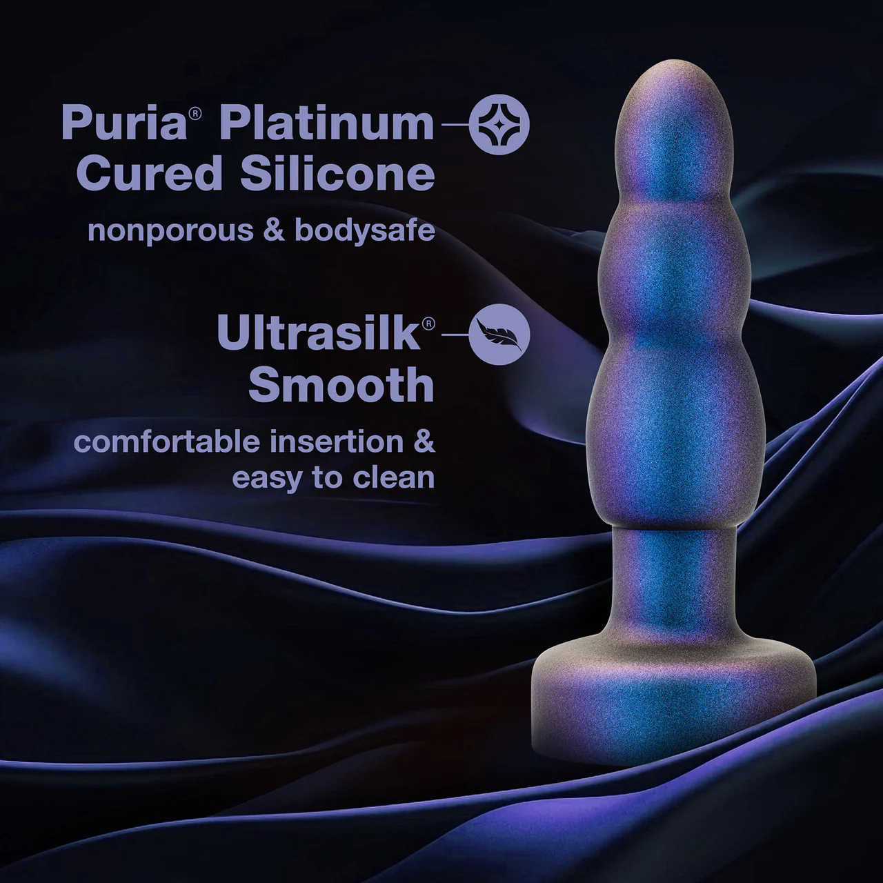 Anal Adventures Matrix Kinetic Silicone Vibrating, Gyrating & Rotating Remote Butt Plug By Blush - Space Age Blue - Image 11