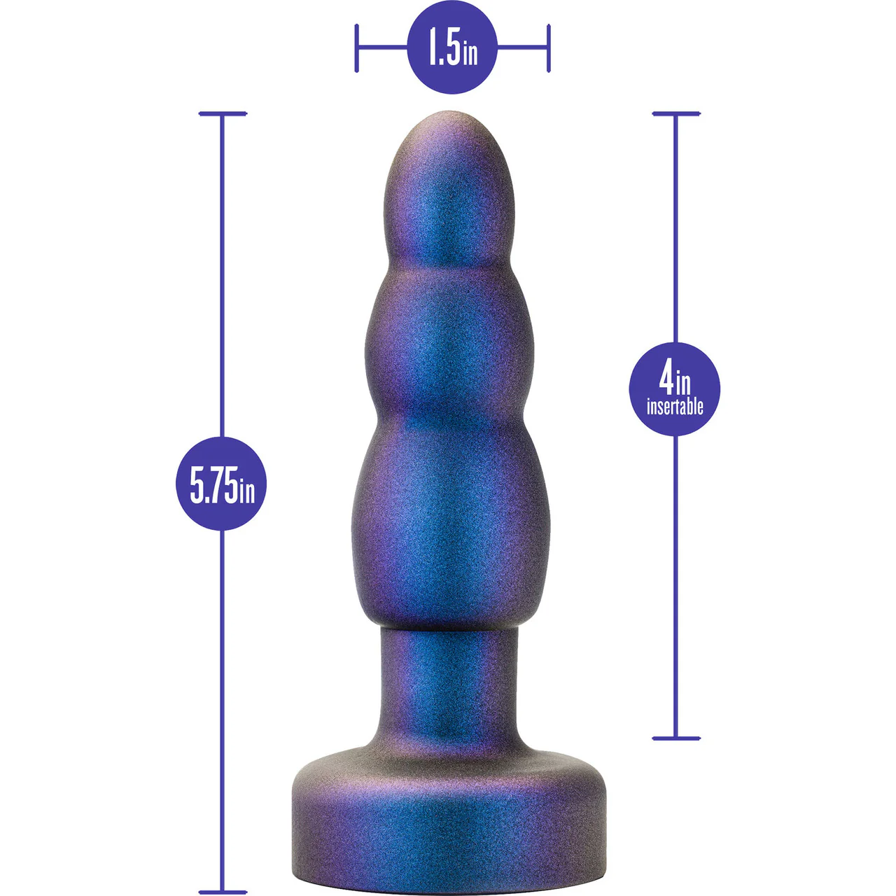 Anal Adventures Matrix Kinetic Silicone Vibrating, Gyrating & Rotating Remote Butt Plug By Blush - Space Age Blue - Image 5