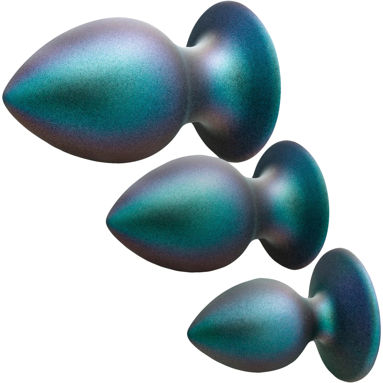 Anal Adventures Matrix Metaverse Silicone 3 Piece Butt Plug Kit By Blush - Dark Millenia - Image 2