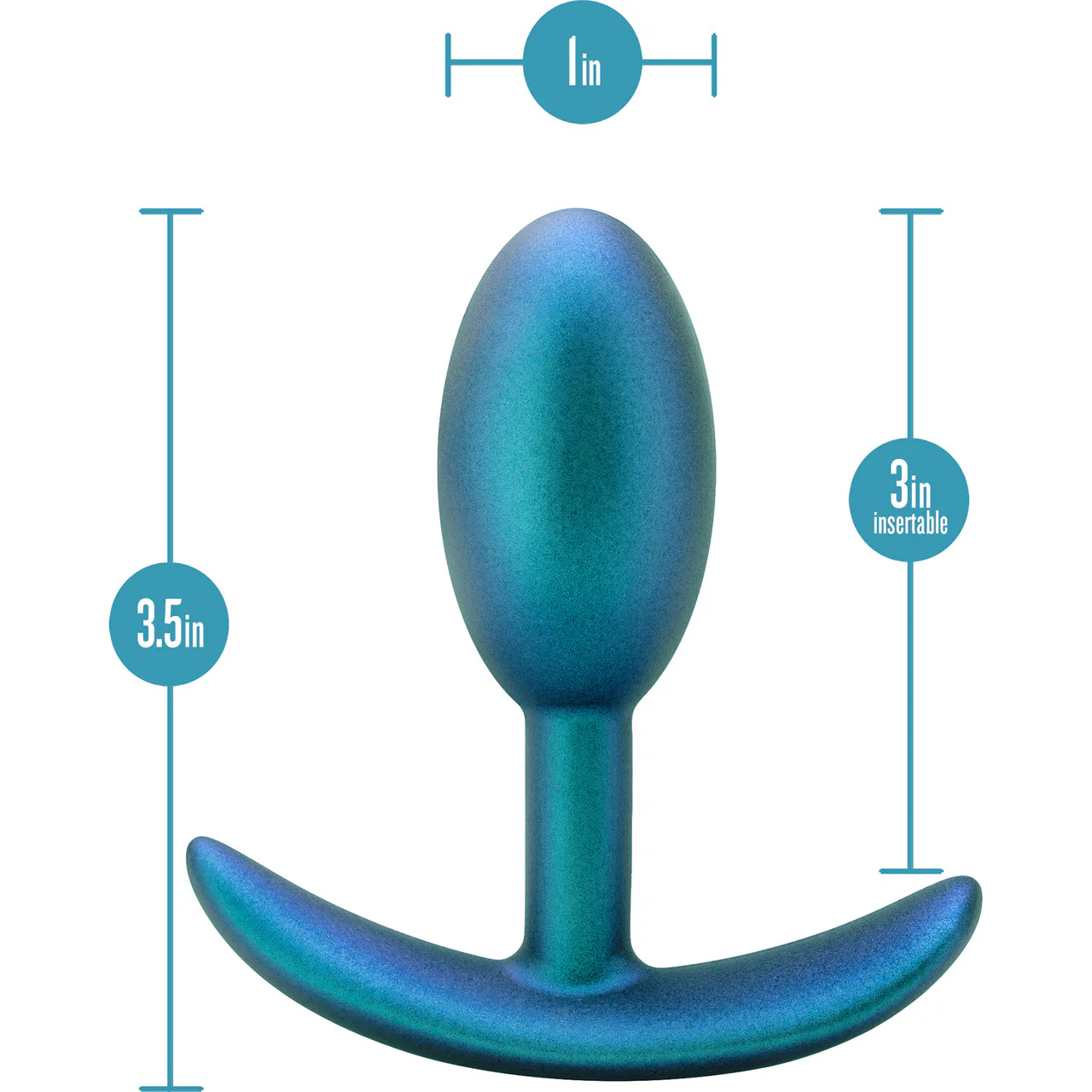 Anal Adventures Matrix Nebula Silicone Butt Plug By Blush - Lunar Blue - Image 4