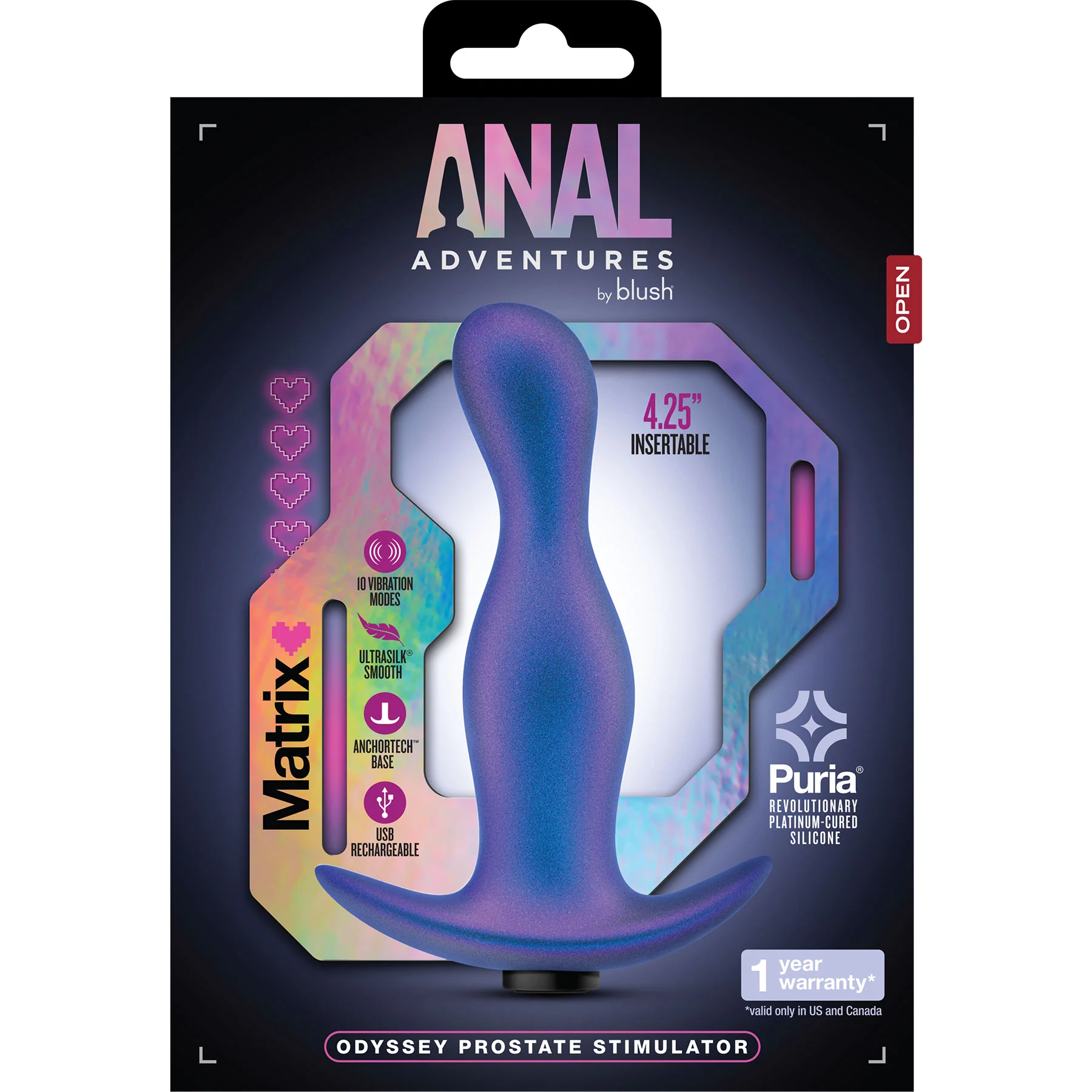 Anal Adventures Matrix Odyssey Vibrating Silicone Rechargeable Prostate Stimulator By Blush - Image 13