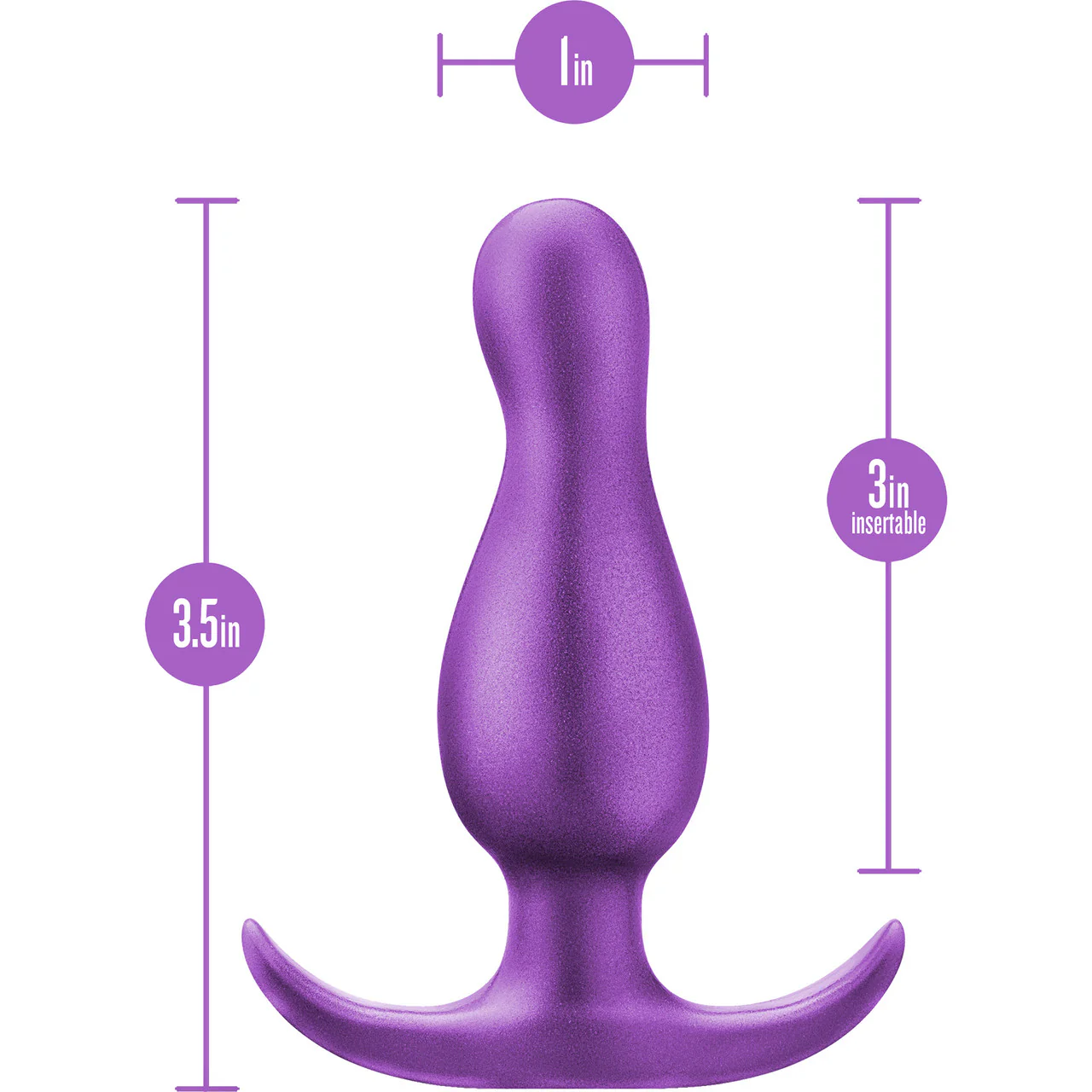 Anal Adventures Matrix Quantum Silicone Butt Plug By Blush - Galactic Purple - Image 4