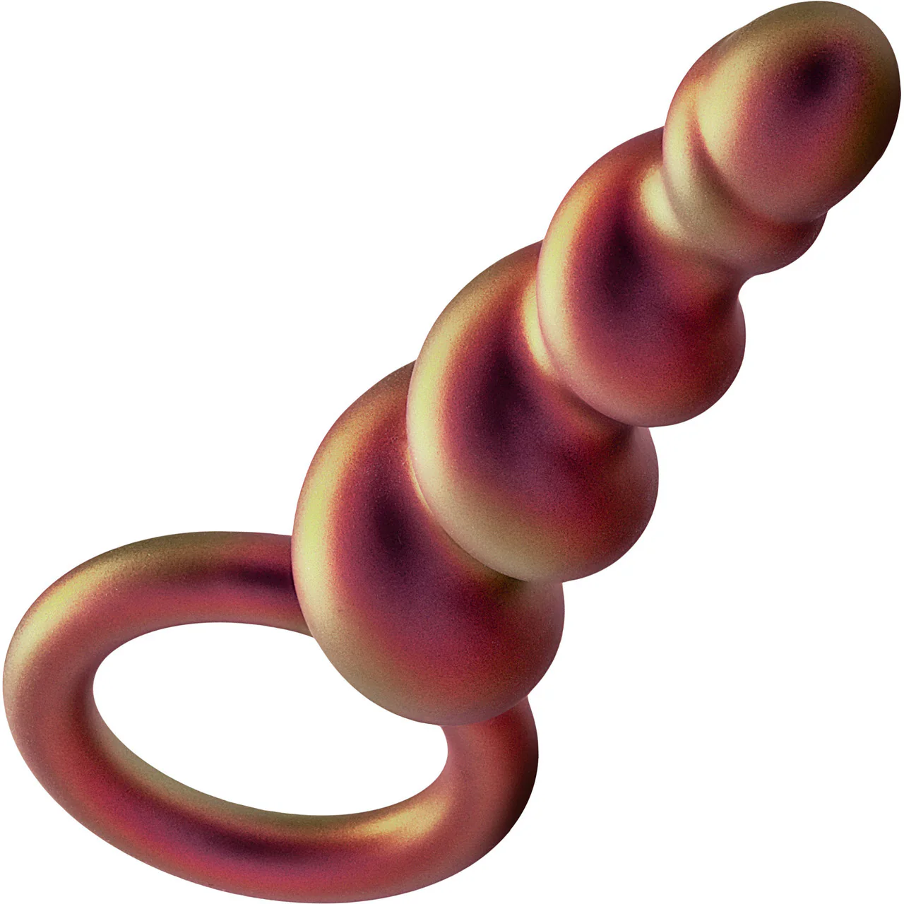 Anal Adventures Matrix Spiral Loop Silicone Butt Plug By Blush - Copper - Image 3