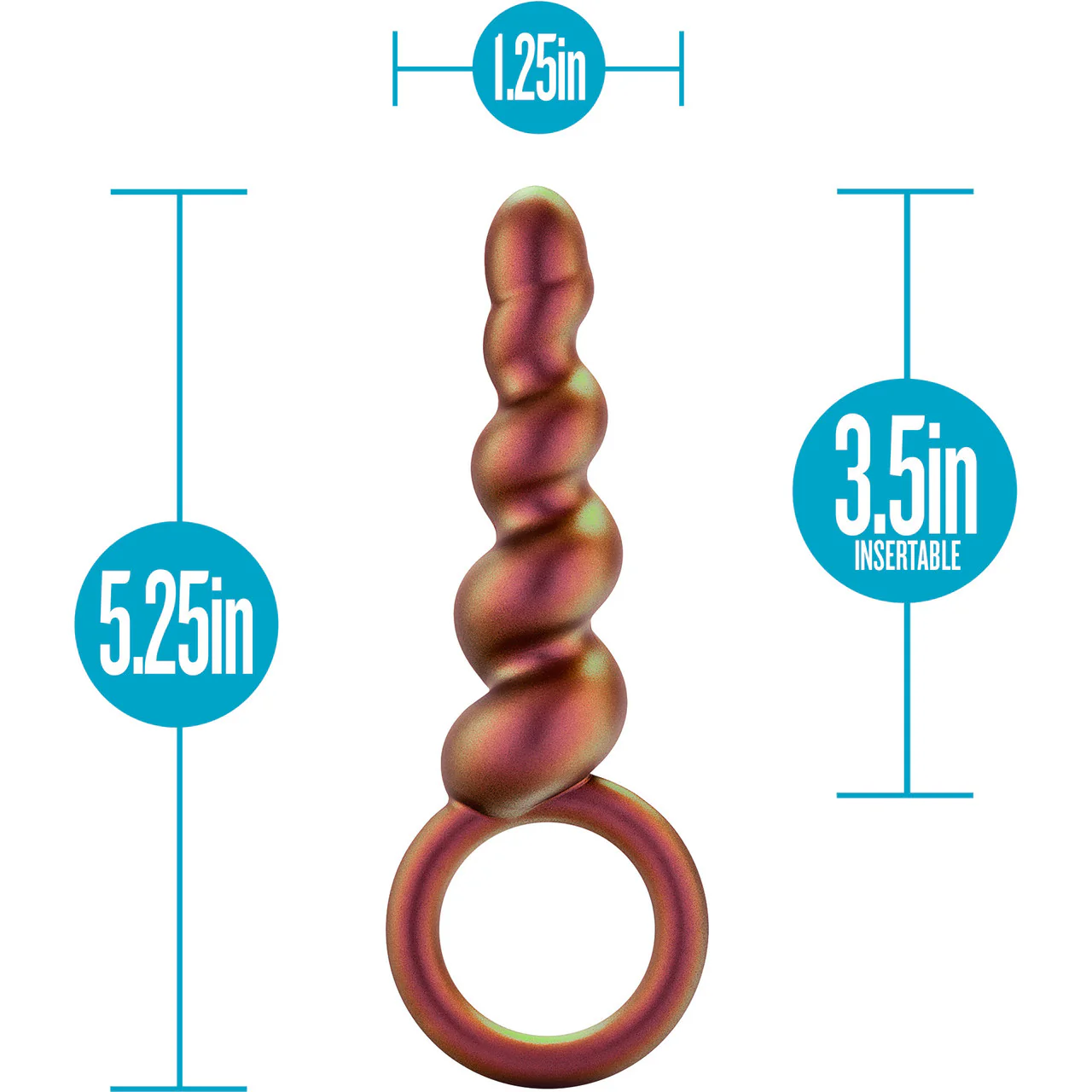 Anal Adventures Matrix Spiral Loop Silicone Butt Plug By Blush - Copper - Image 4