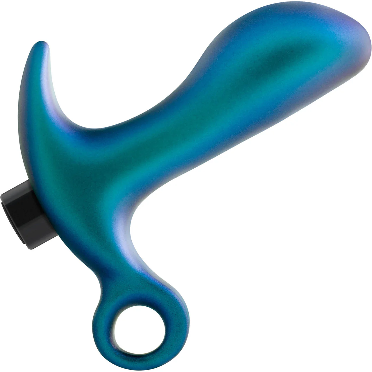 Anal Adventures Matrix Teleportation Silicone Rechargeable Vibrating Butt Plug By Blush - Lunar Blue