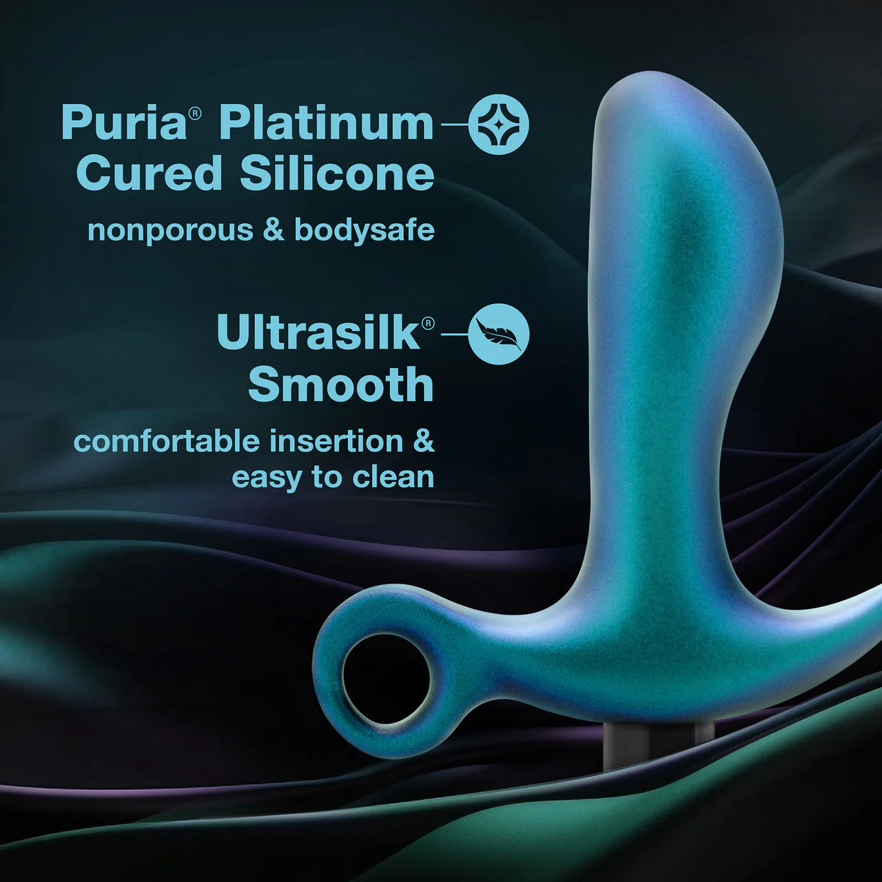 Anal Adventures Matrix Teleportation Silicone Rechargeable Vibrating Butt Plug By Blush - Lunar Blue - Image 11