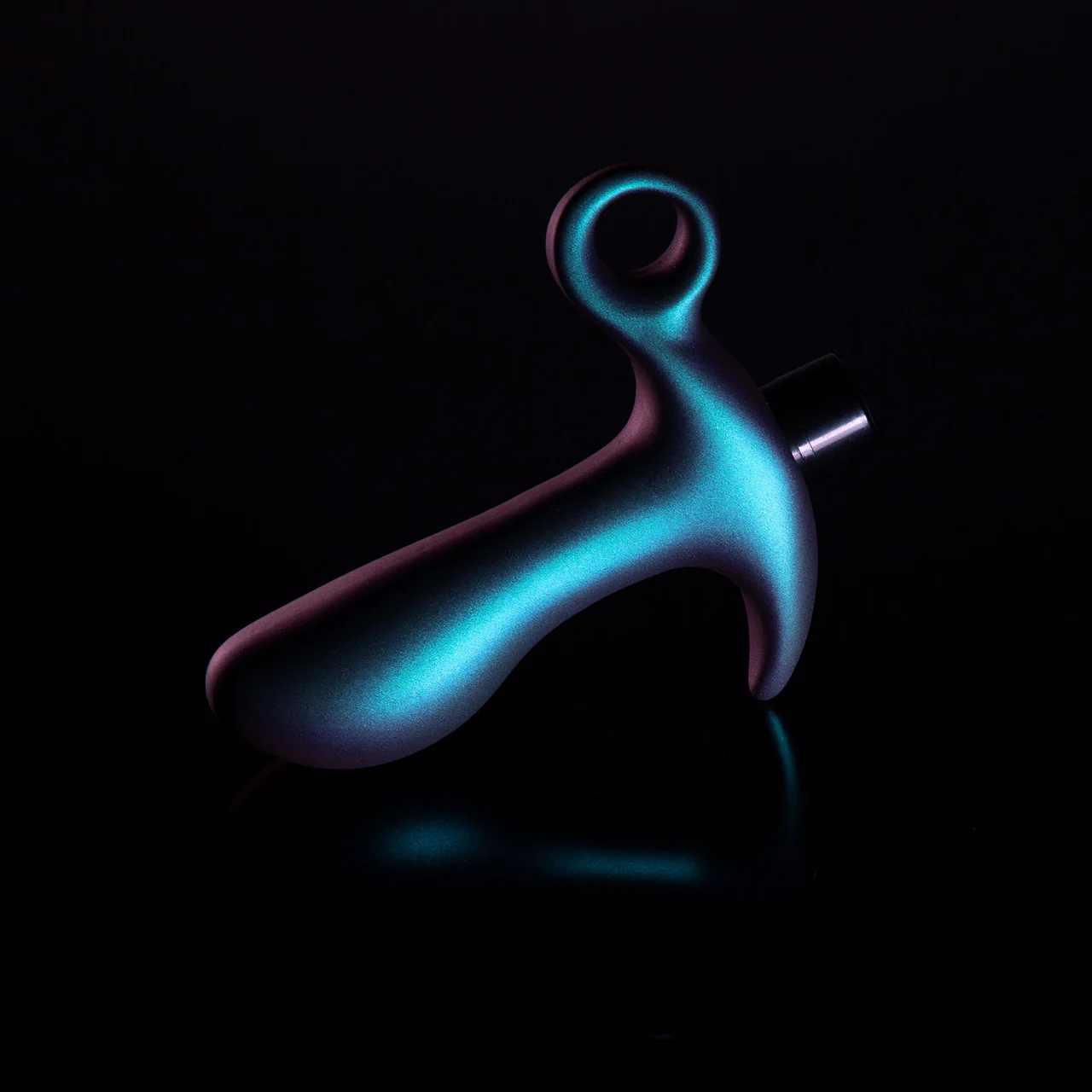 Anal Adventures Matrix Teleportation Silicone Rechargeable Vibrating Butt Plug By Blush - Lunar Blue - Image 12