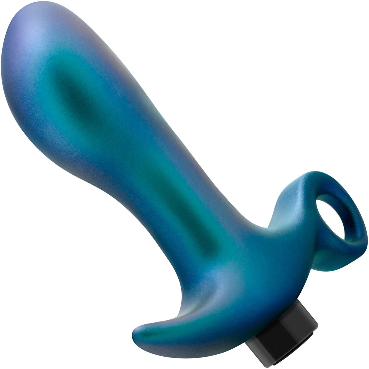 Anal Adventures Matrix Teleportation Silicone Rechargeable Vibrating Butt Plug By Blush - Lunar Blue - Image 3