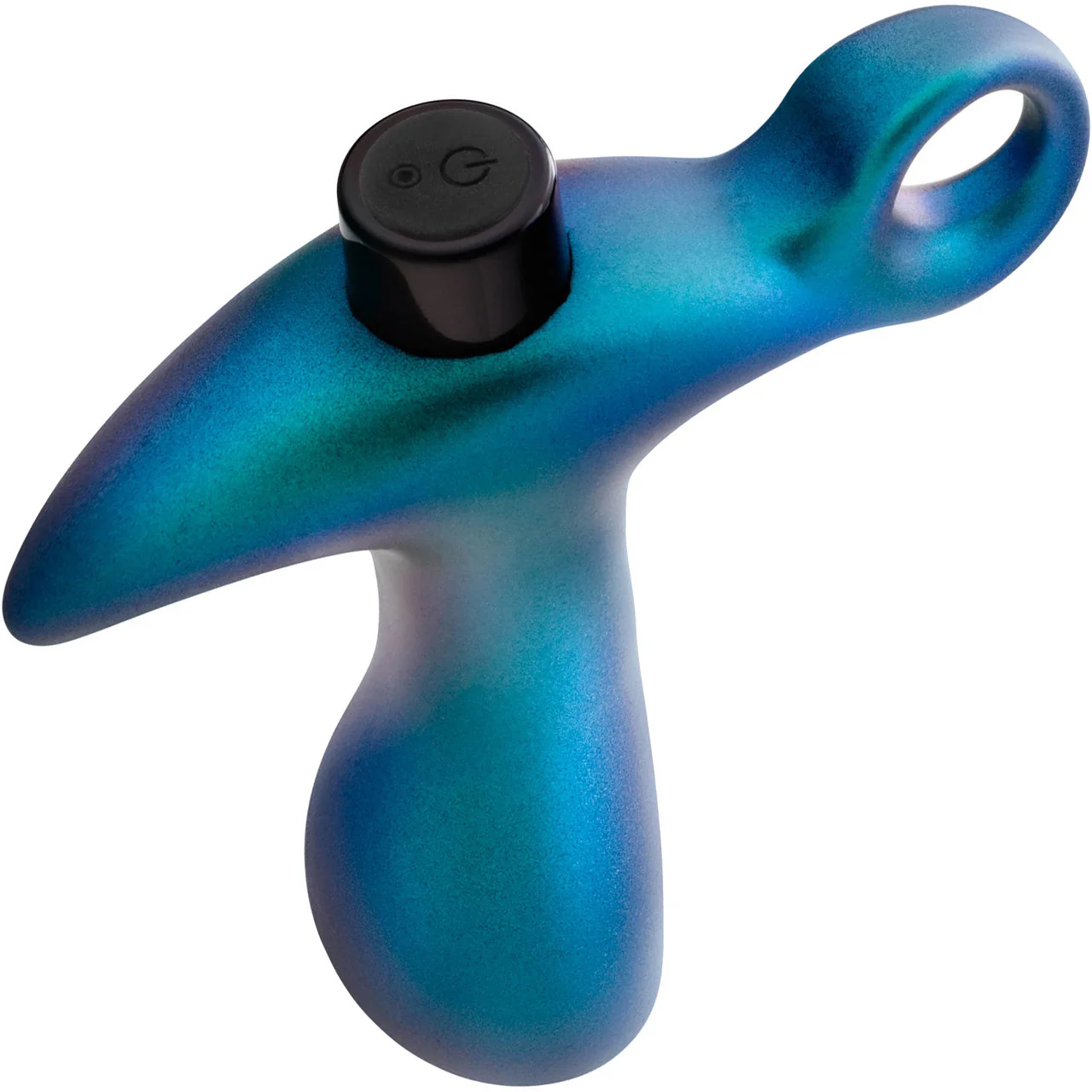 Anal Adventures Matrix Teleportation Silicone Rechargeable Vibrating Butt Plug By Blush - Lunar Blue - Image 4