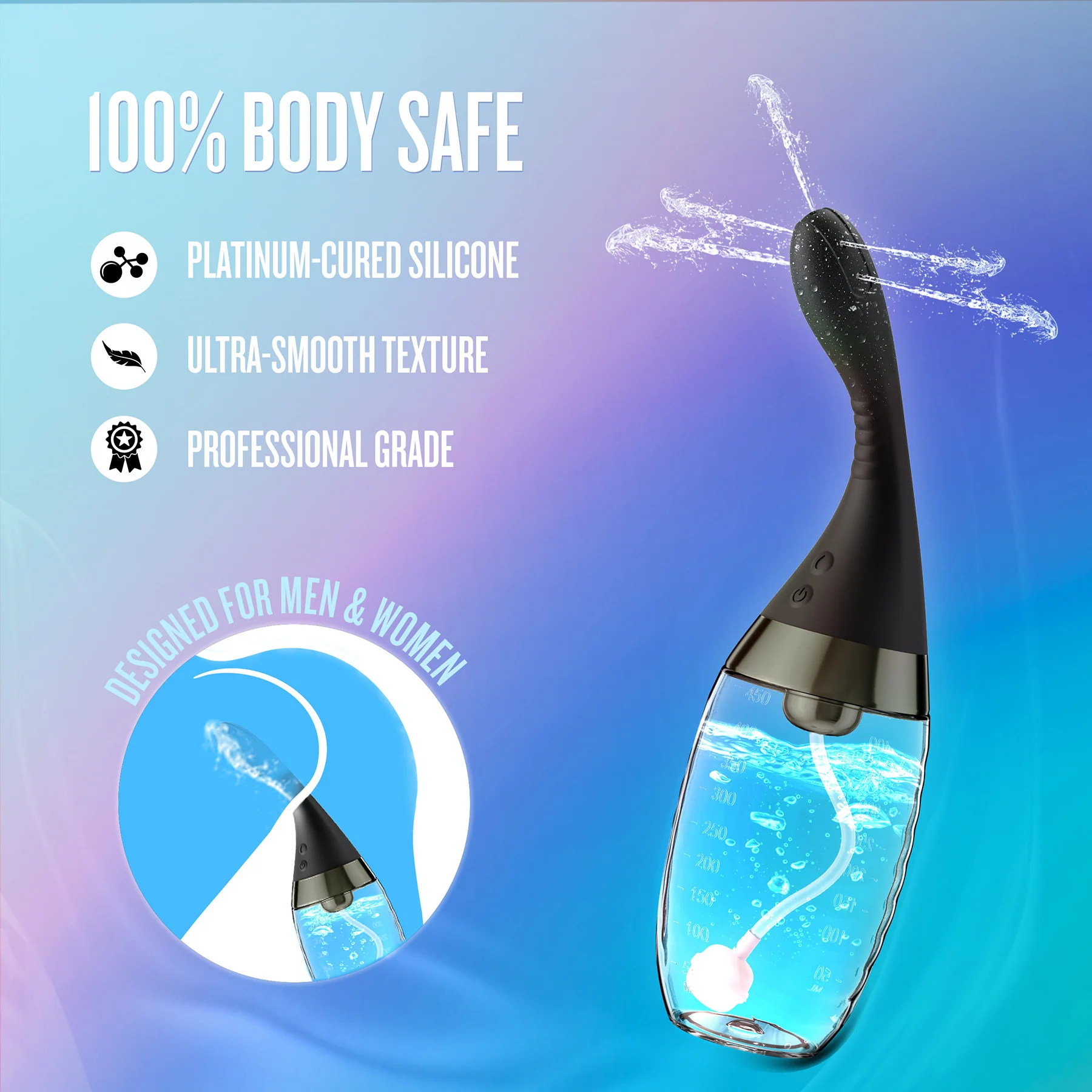 Anal Adventures Platinum Aqua Jet Premium Douche With Remote By Blush - Image 2