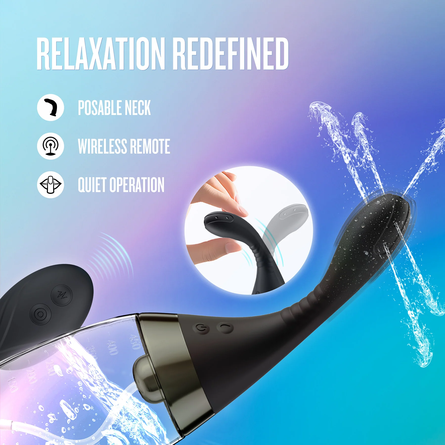 Anal Adventures Platinum Aqua Jet Premium Douche With Remote By Blush - Image 4