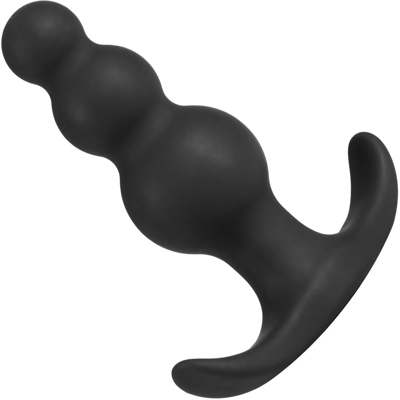 Anal Adventures Platinum Beaded Silicone Butt Plug By Blush - Black - Image 2