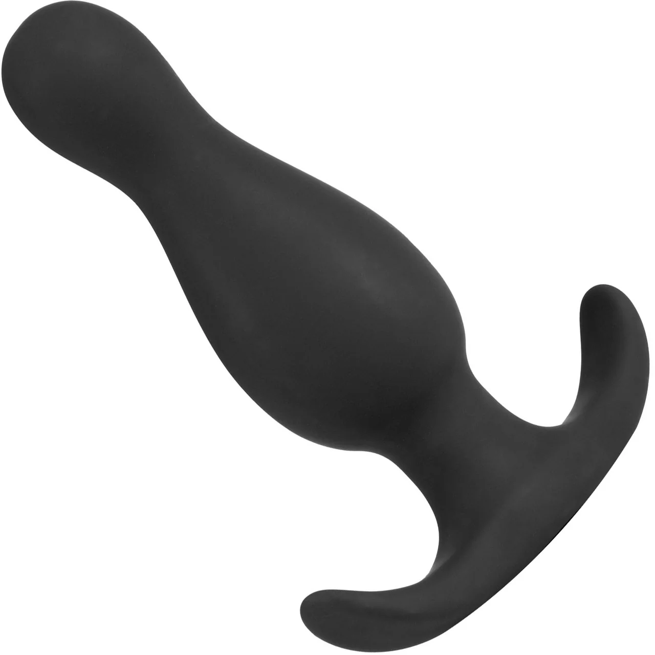 Anal Adventures Platinum Curve Silicone Butt Plug By Blush - Black - Image 2