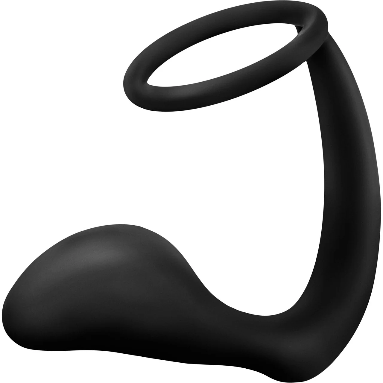 Anal Adventures Platinum  Silicone Cock Ring Plug by Blush - Black - Image 3