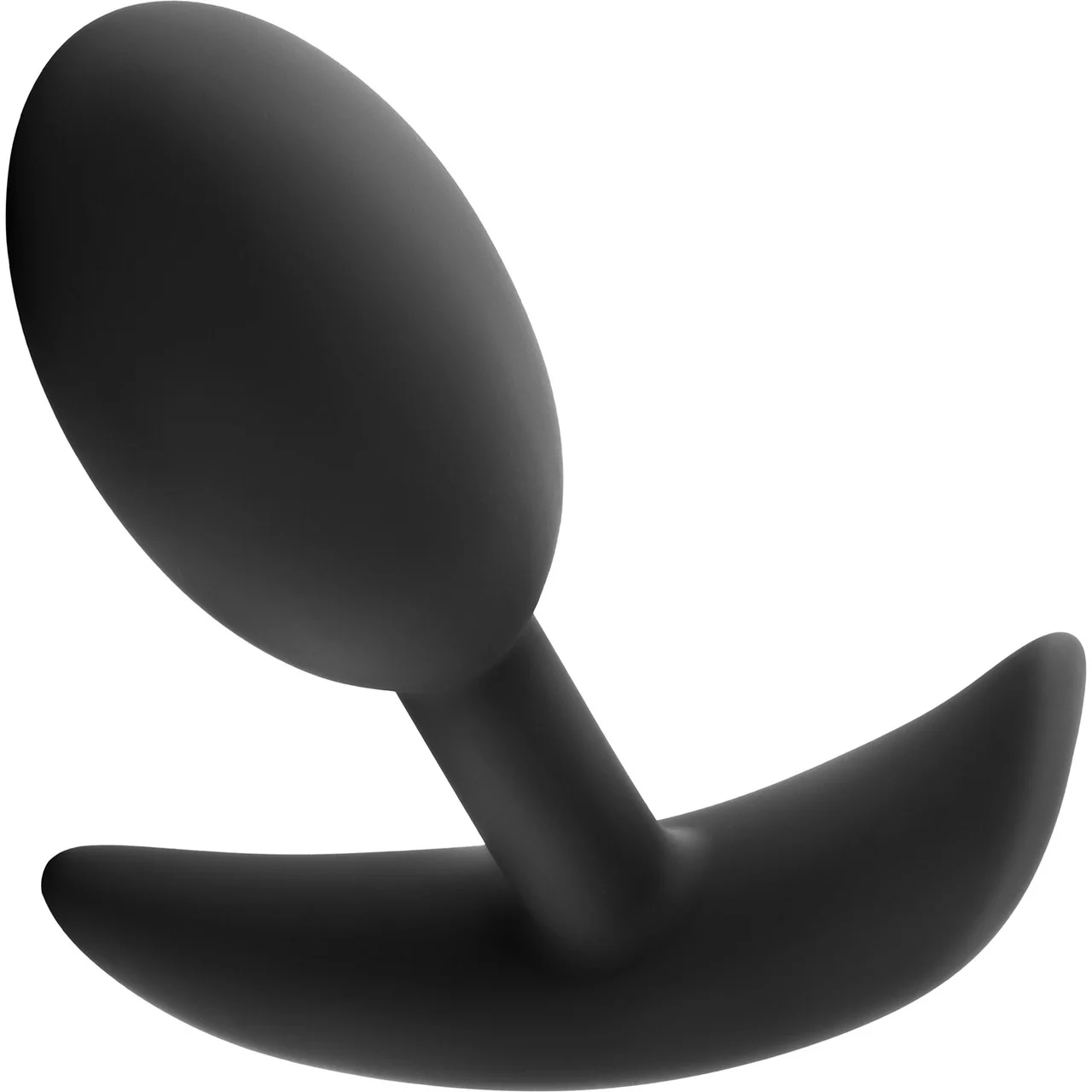 Anal Adventures Platinum Silicone Vibra Slim Medium Plug By Blush - Black - Image 2