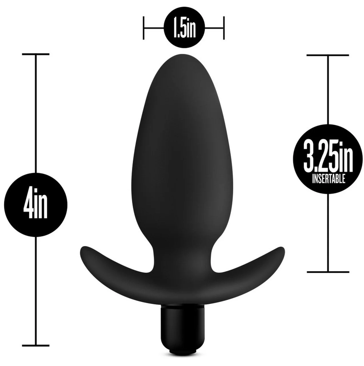 Anal Adventures Platinum Silicone Vibrating Saddle Plug By Blush - Black - Image 5
