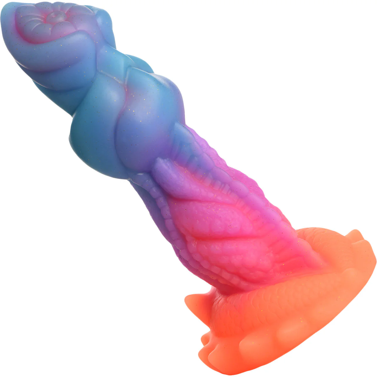 Aqua-Cock 7.5" Silicone Glow In The Dark Suction Cup Dildo By Creature Cocks - Image 2