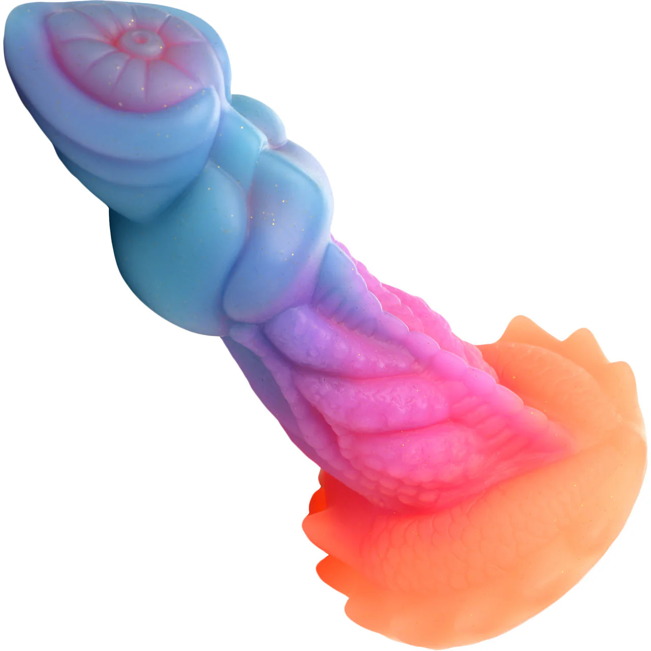 Aqua-Cock 7.5" Silicone Glow In The Dark Suction Cup Dildo By Creature Cocks - Image 4