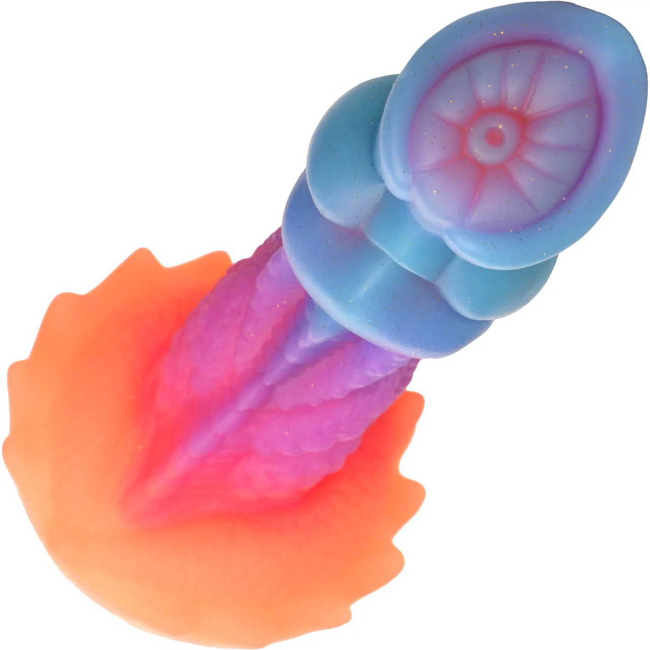 Aqua-Cock 7.5" Silicone Glow In The Dark Suction Cup Dildo By Creature Cocks - Image 7