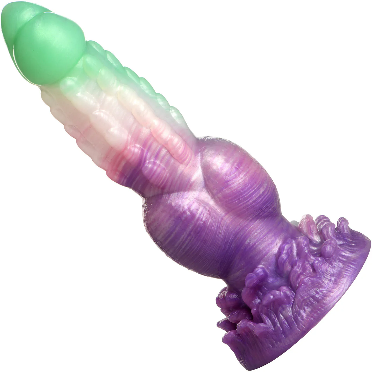Aqua Phoenix 8.5" Silicone Suction Cup Dildo By Creature Cocks - Image 4