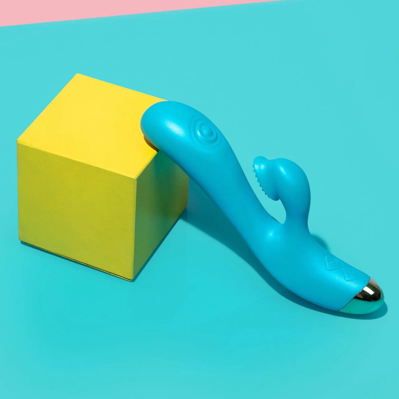 Aria Arousing AF Silicone Waterproof Dual Stimulation Vibrator By Blush - Blue - Image 9