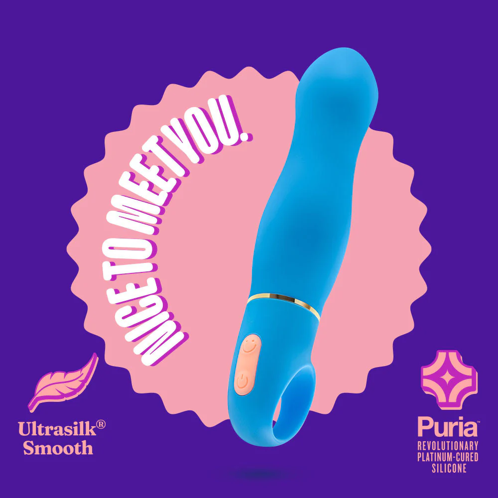 Aria Exciting AF 10-Function Silicone Waterproof Vibrator By Blush - Blue - Image 7