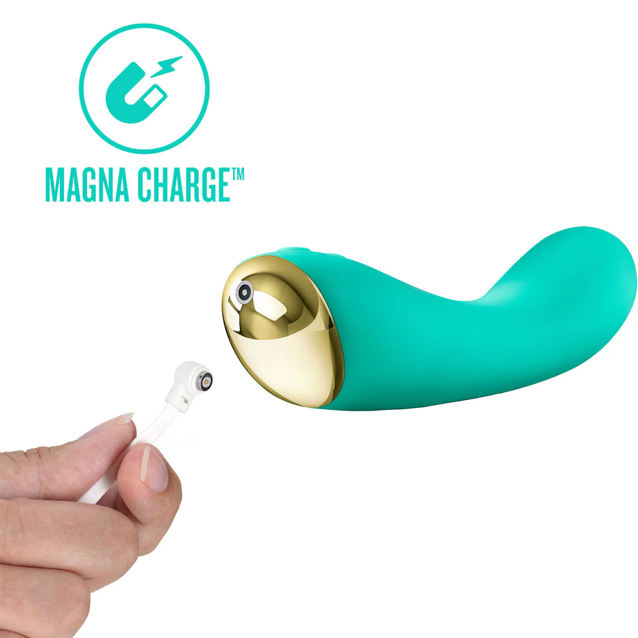 Aria Luscious AF 10-Function Rechargeable Silicone G-Spot Vibrator By Blush - Teal - Image 4