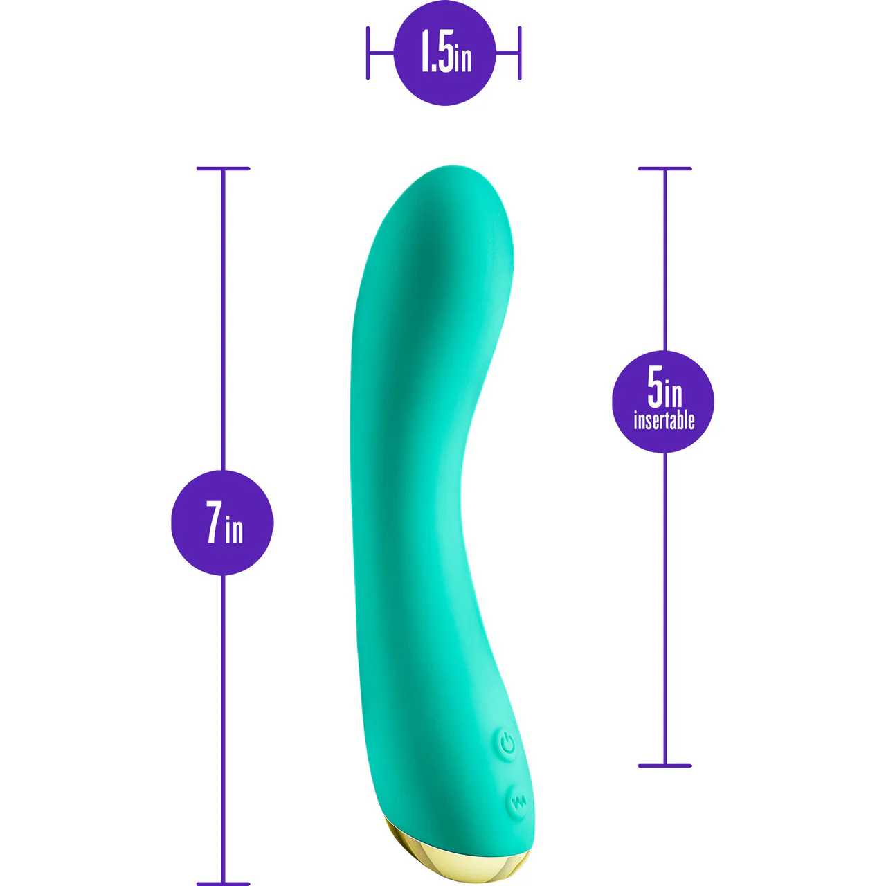 Aria Luscious AF 10-Function Rechargeable Silicone G-Spot Vibrator By Blush - Teal - Image 5