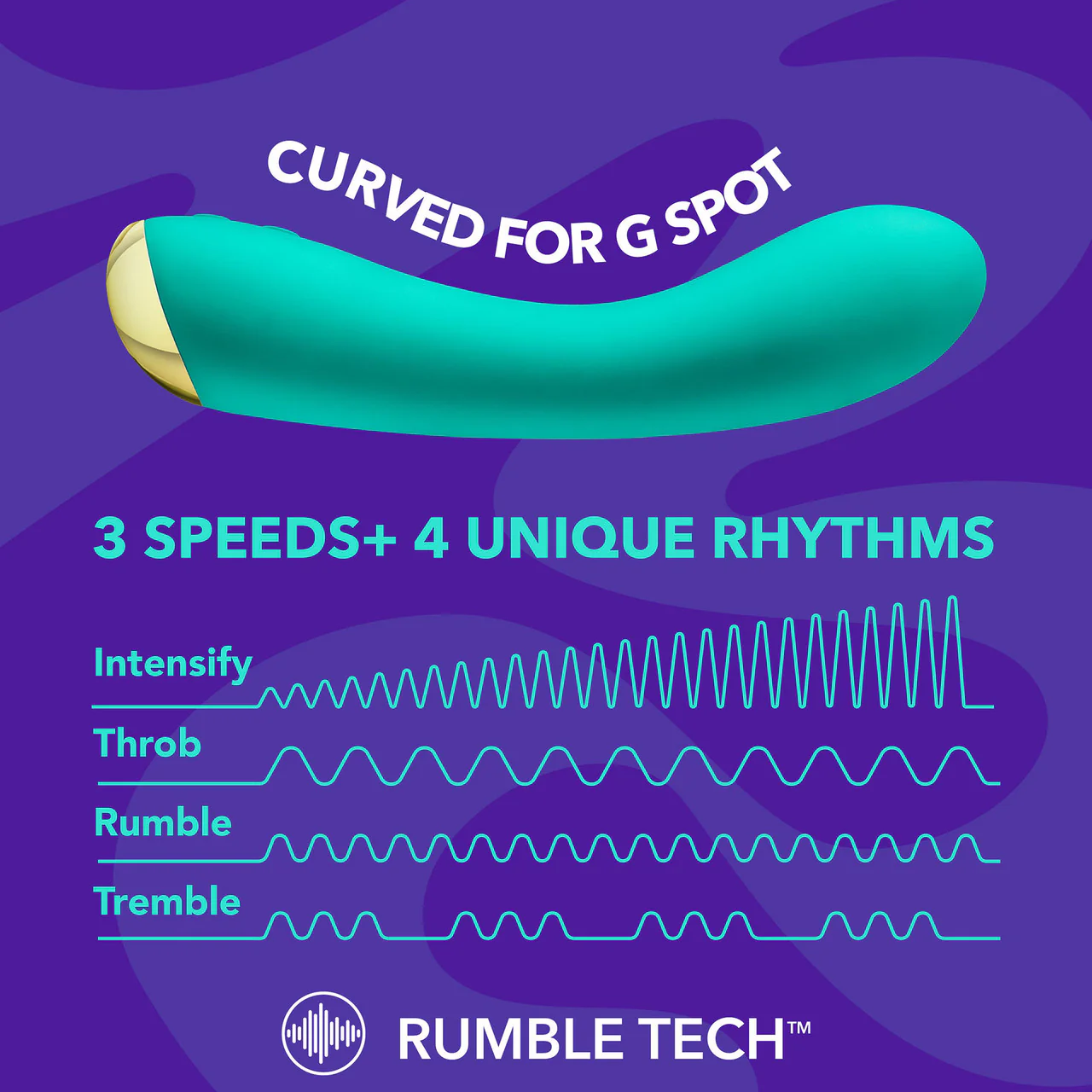 Aria Luscious AF 10-Function Rechargeable Silicone G-Spot Vibrator By Blush - Teal - Image 9