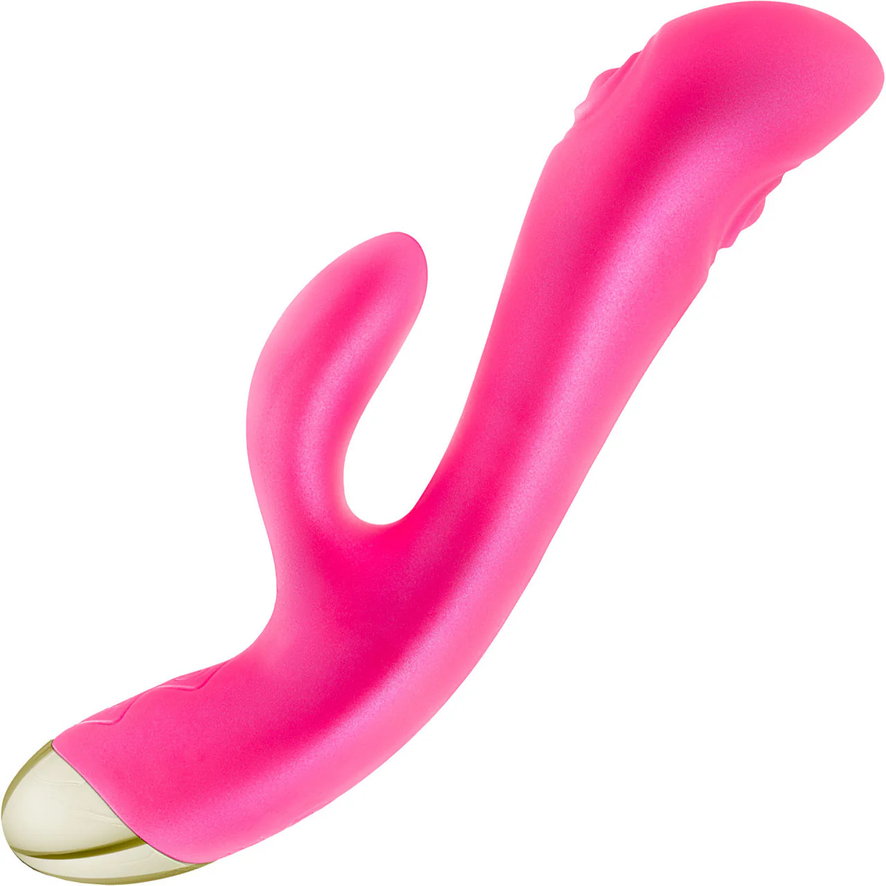 Aria Pleasin' AF Silicone Waterproof Dual Stimulation Vibrator By Blush - Fuchsia - Image 3