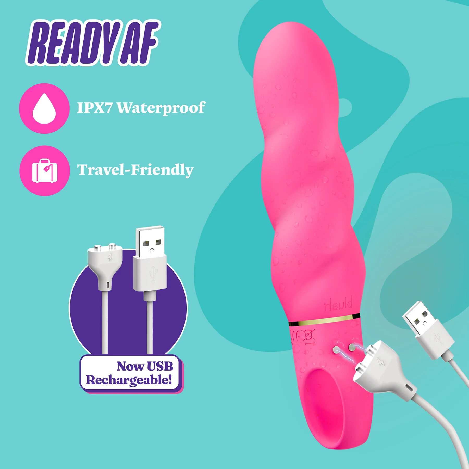 ARIA® Amazing AF 2.0 Rechargeable Silicone Vibrator By Blush - Image 12