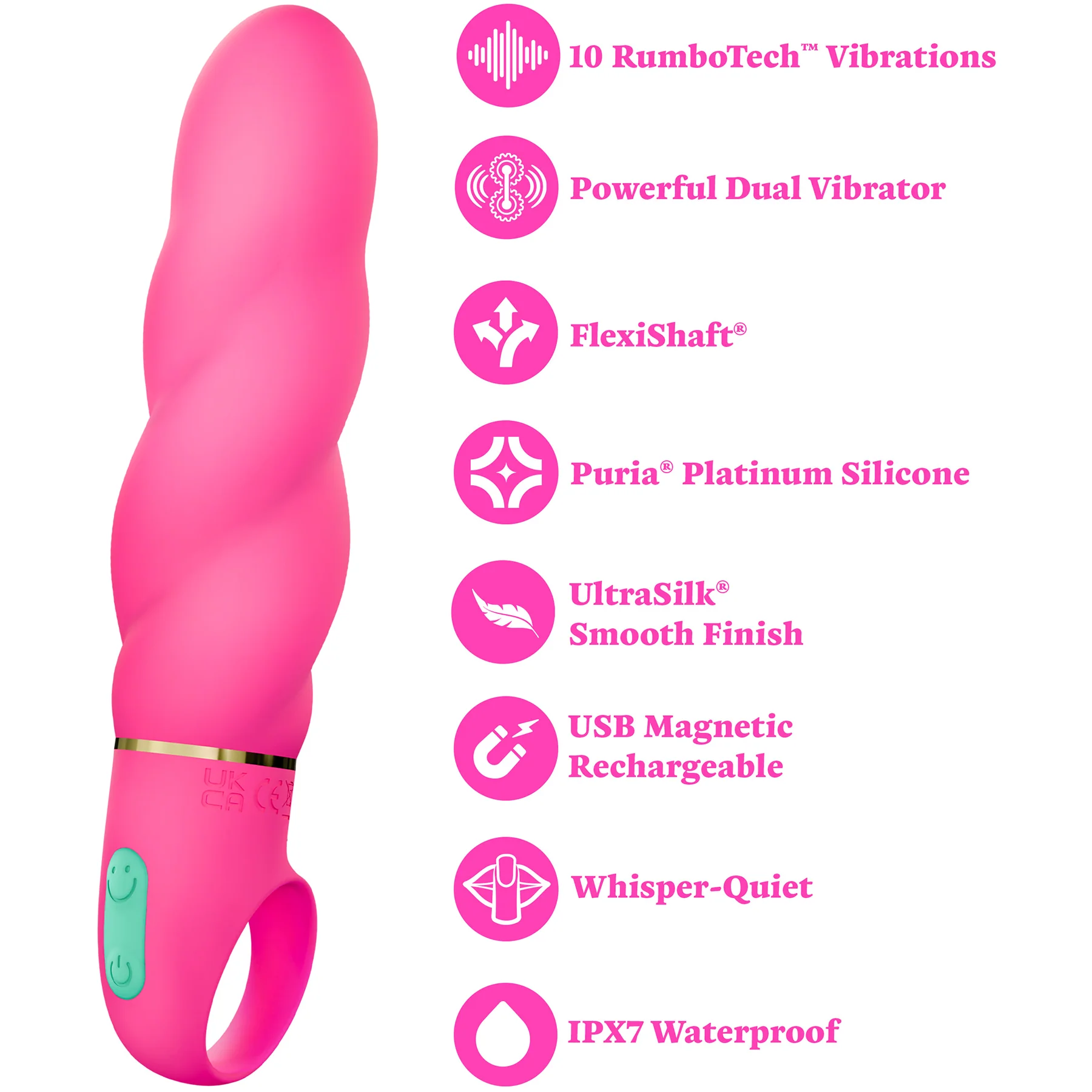 ARIA® Amazing AF 2.0 Rechargeable Silicone Vibrator By Blush - Image 13