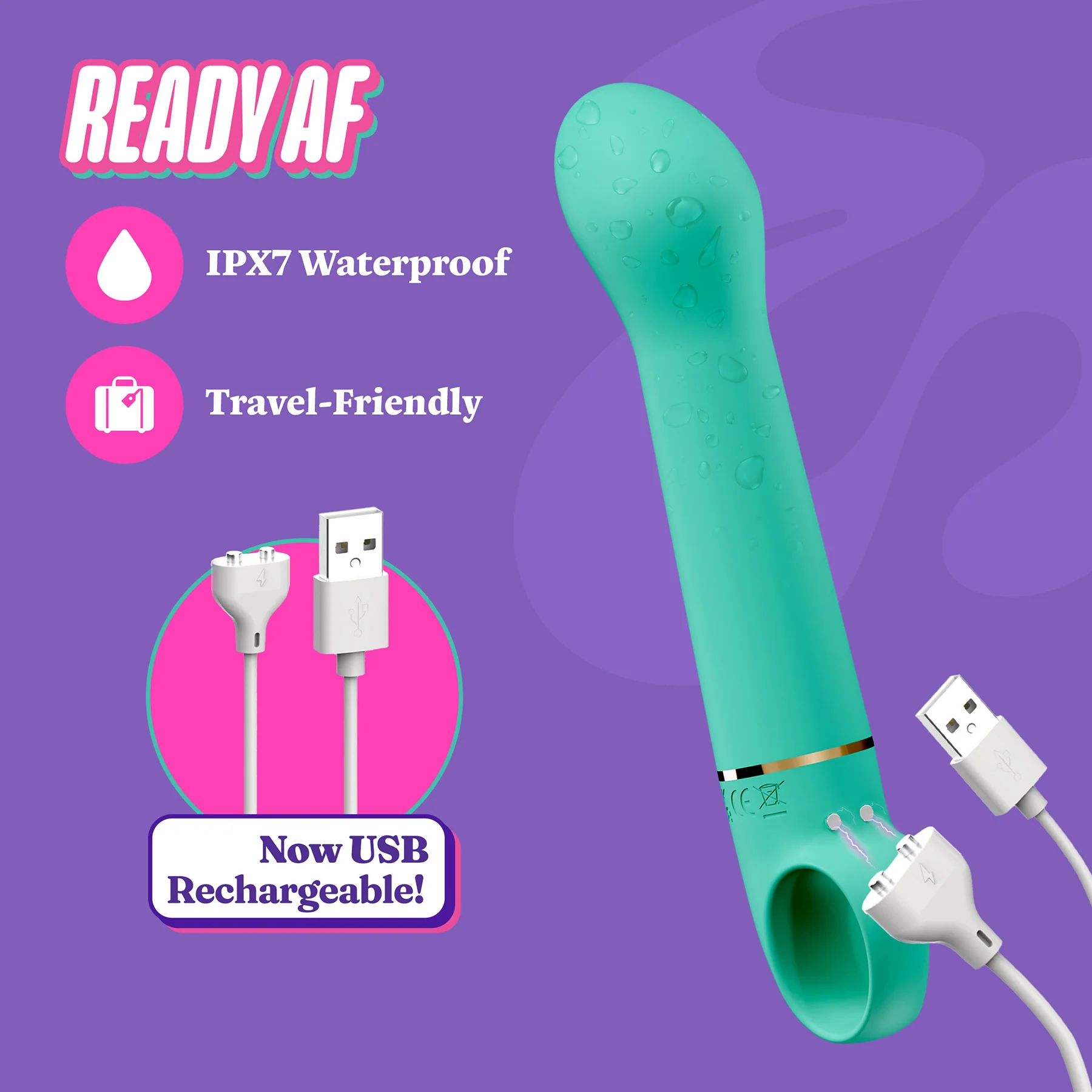 ARIA® Flirty AF 2.0 Rechargeable Silicone G-Spot Vibrator By Blush - Image 8
