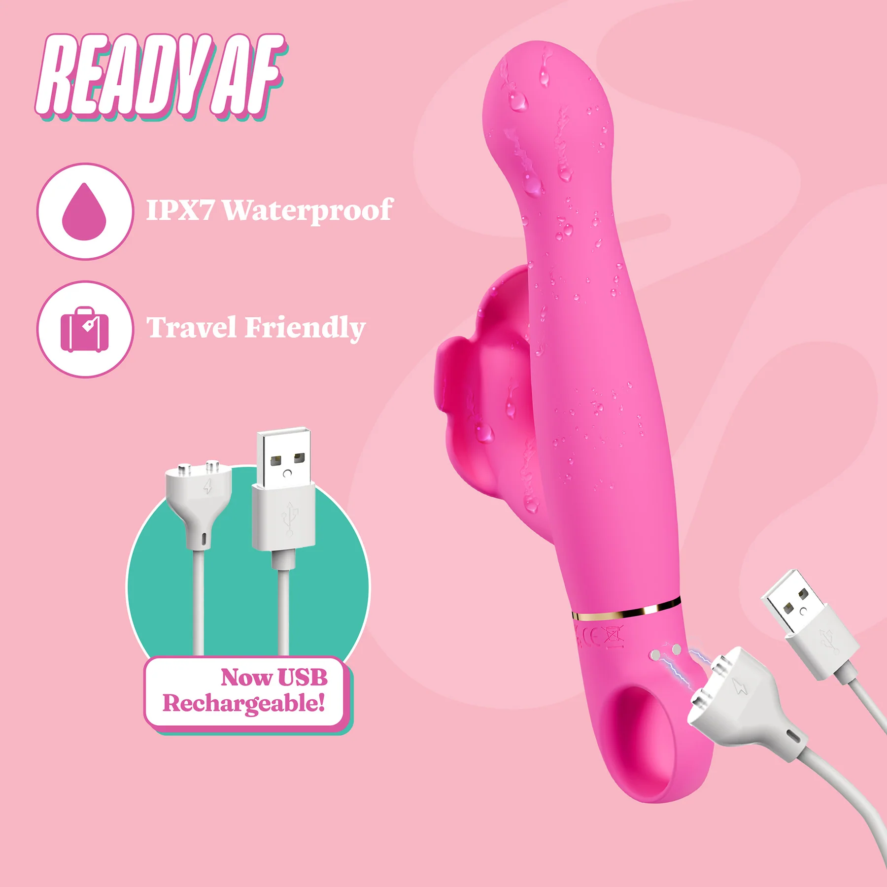 ARIA® Naughty AF 2.0 Rechargeable Silicone G-Spot Vibrator By Blush - Image 4